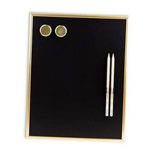 Magnetic Chalkboard, 11" x 14", Gold Metal Frame, Premium Matte Surface,