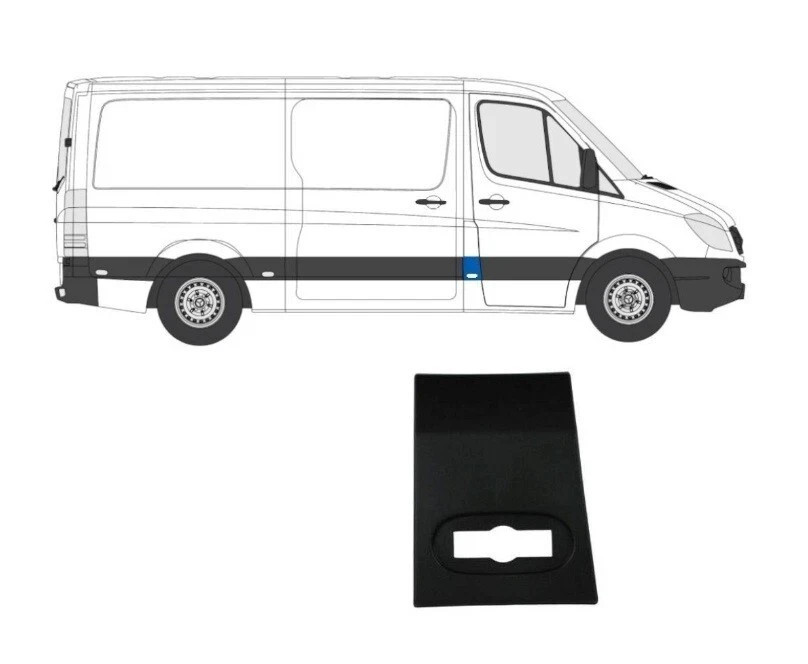 Baguette de porte droite pour Mercedes Sprinter W906 et VW Crafter, moulure latérale A9066903362
