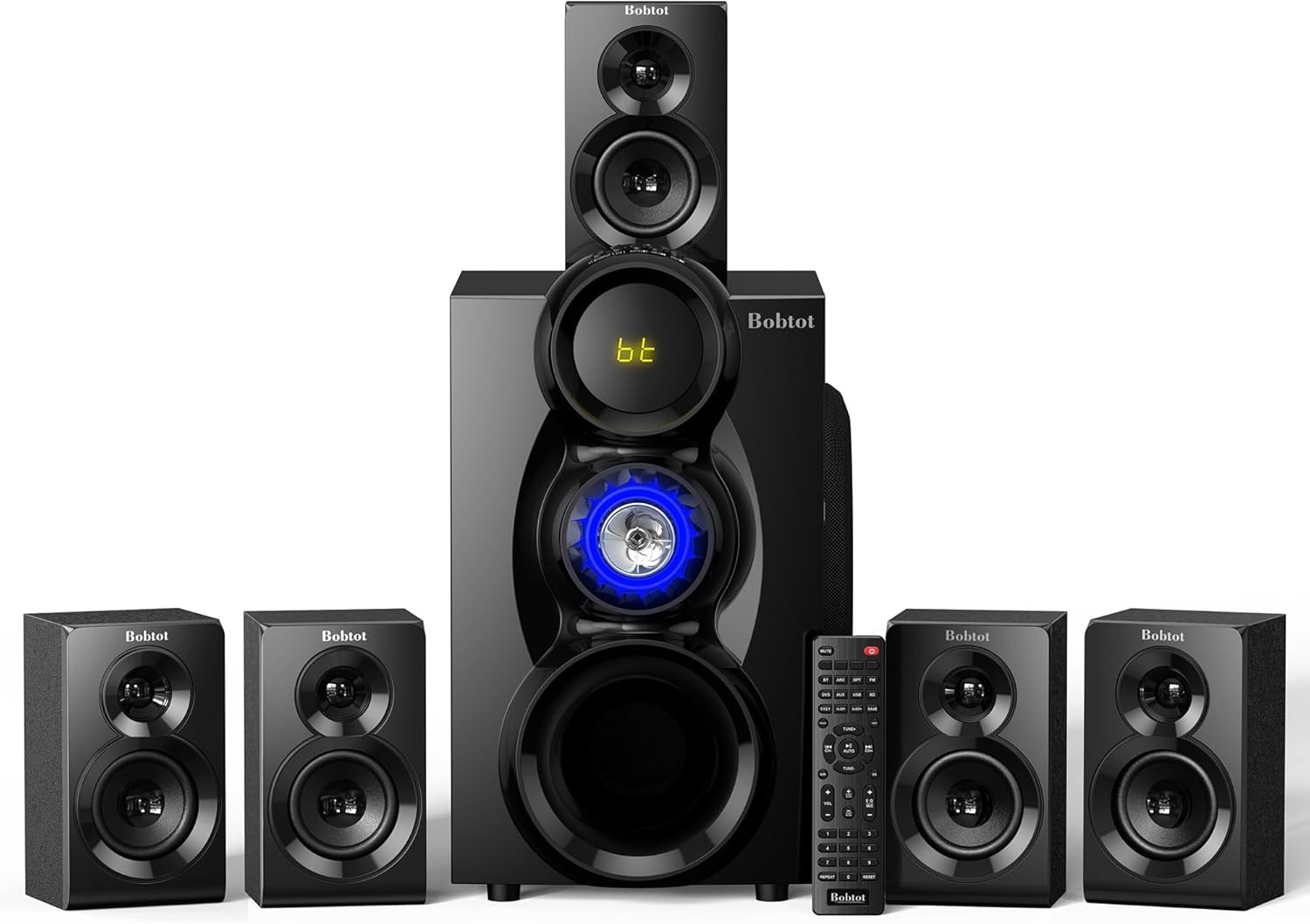 System Home Theater System 1000w 8" Subwoofer 5.1