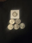 lot of 6 U.S. Kennedy Half Dollars 40% Silver Nice Condition Mixed Years & Mints