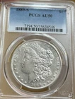 1889-S Morgan Silver Dollar ~ PCGS AU50 $1