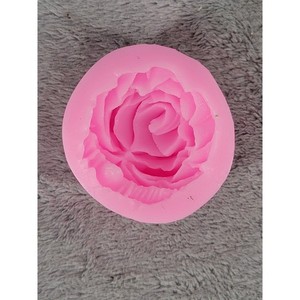 Pink Rose Flower Silicone Mold Soap Candle Wax Melts Crafting Baking Decor