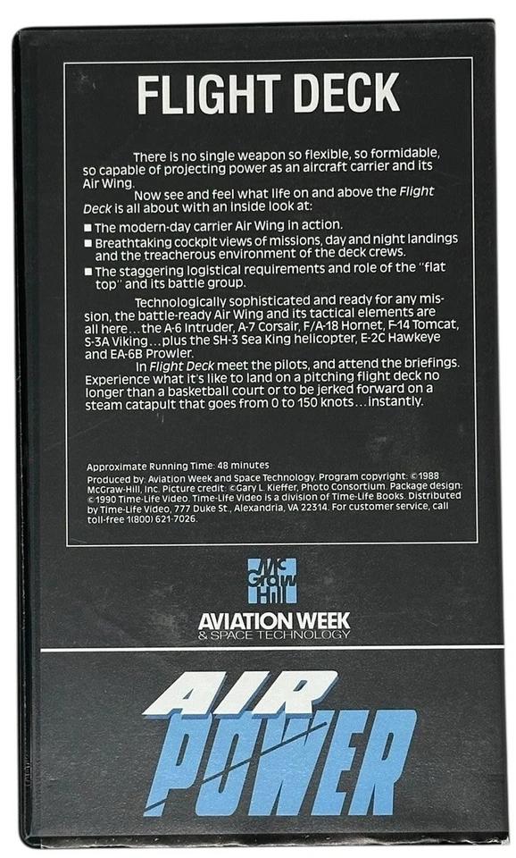 Time Life: FLIGHT DECK Air Power VHS Aviation Technology A6 Intruder F14 Tomcat - Image 2 of 3