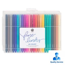 U Brands 24ct Felt Tip Pens Fine Liner Assorted Colors:  Art & Stationery Set