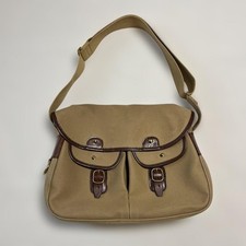 Brady UK Leather Cotton Shoulder Bag A4 Beige/Khaki Used Japan