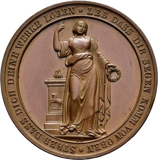 GC: Bronzemedaille Stuttgart o.J. v. Dietelbach Fleiss Geschick und Guten Sitte