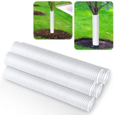 Corrugated Tree Guards Tree Trunk Protectors Tree Bark Protector Sleeve White