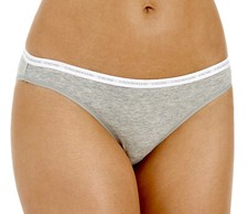 CALVIN KLEIN CK One Cotton Heather Grey White Bikini Panty Womens XS S M L XL