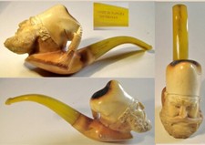 SPLENDIDA ANTICA PIPA MEERSCHAUM cm.14,7 Autentica SCHIUMA di MARE
