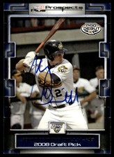 2008 TriStar Prospects Plus Johnny Giavotella Auto Burlington Bees #57 Card COA