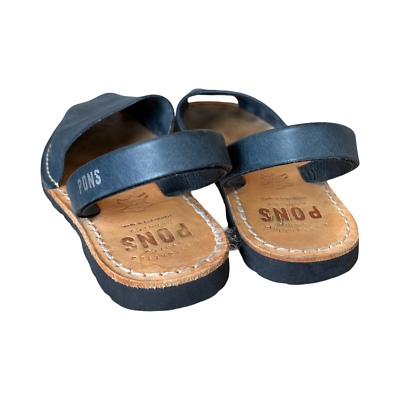 Pons Menorca Sandals Navy Blue Size US 5 Avarca Leather Made  display picture 2