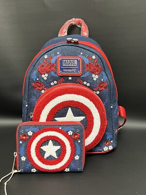 Loungefly Marvel Captain America 80th Anniversary Denim