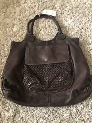 NWT Fiori di Firenze Brown Genuine Leather Purse Made in Italy - Was $125
