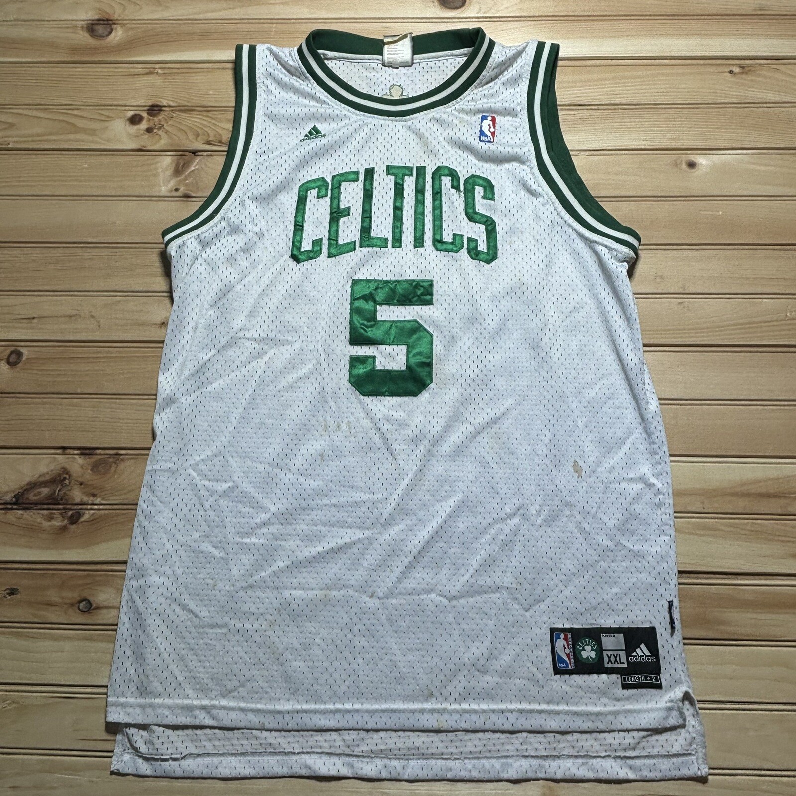 Vintage Adidas NBA Boston Celtics Kevin Garnett #5 Swingman Jersey Size 2XL +2