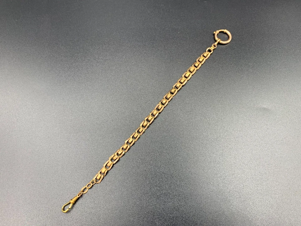 Викторианский немецкий союз градуированный золото заполненное карманные часы цепочка отличном c1910 - Изображение 4 из 4