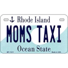 Moms Taxi Rhode Island Novelty Metal Motorcycle Plate MP-11211