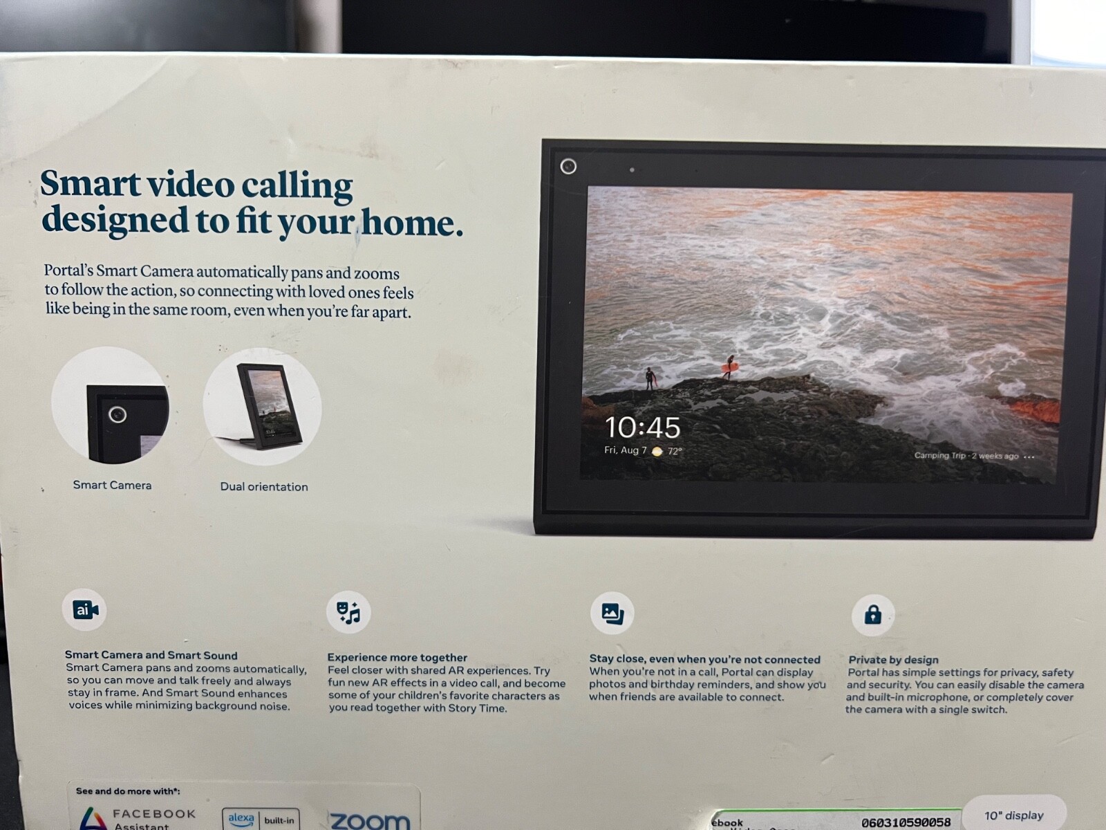 Facebook Portal Smart Video Calling 10” Touch Screen Display Alexa