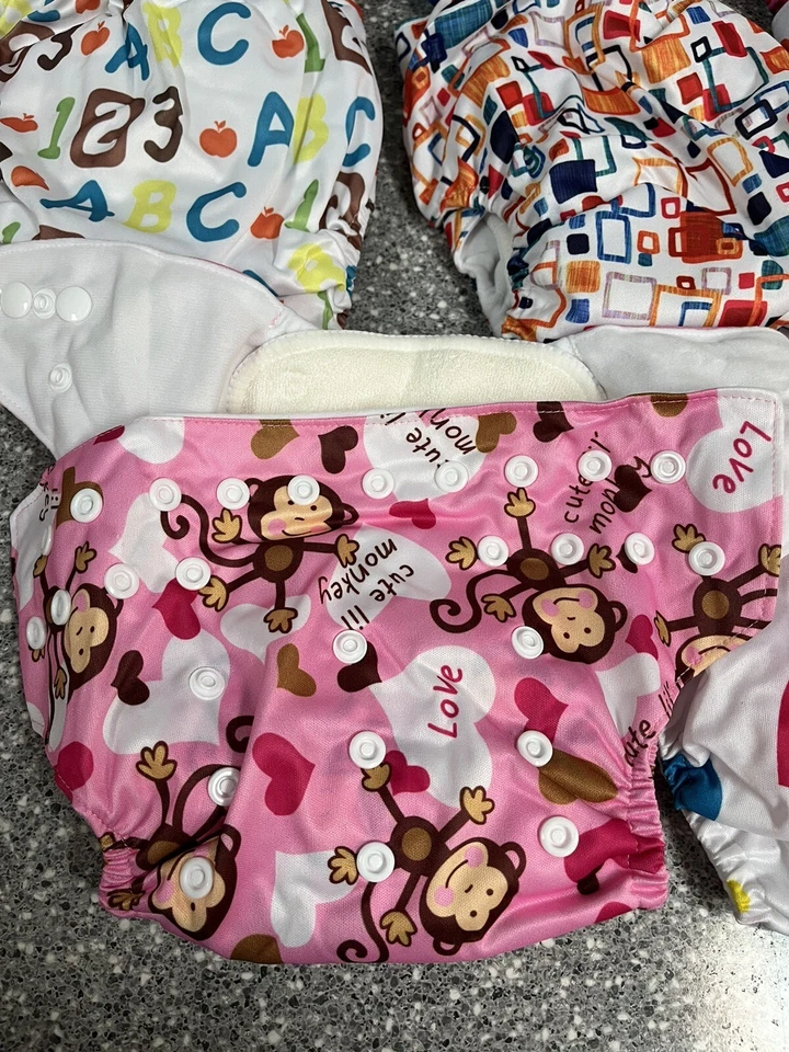 Reusable Baby Pocket Diapers Newborn To Toddler 14 Pack E140 - Image 4 of 4