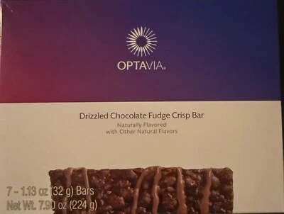 Drizzled Chocolate Fudge Crisp -7 bars Optavia NIB FREE SHIP EXP 6/26