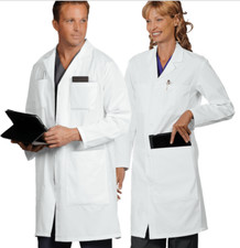 6 Pocket Unisex Consultant, Lab Coat Knee Length Walter Reed Bethesda Logo Small