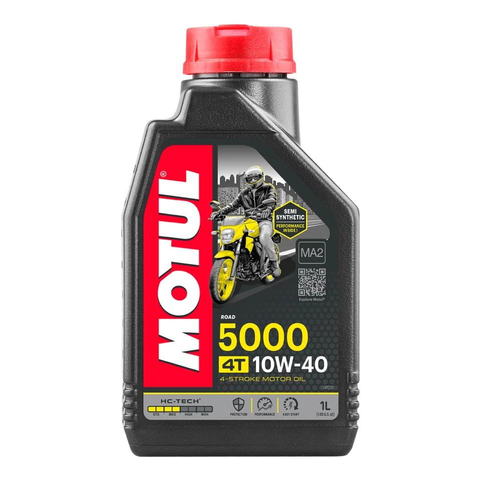 Motul 5000 10W-40 4T Motorcycle Engine Oil 10W40 4L + 1L FREE = 5 Litres 5L - Image 3 of 4