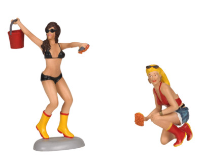 Fast Women 351 Bikini Car Wash - Charlene & Ellen 1:18 - Set of 2 Fig