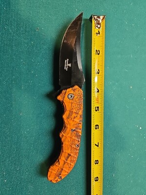 Snake Eye Tactical Curved Folding Pocket Knife Fishing Outdoor Hunting
