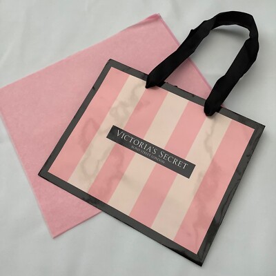 1 x Victoria's Secret Bond Street Signature kleine Geschenktüte + 2 Blatt Taschentücher Neu
