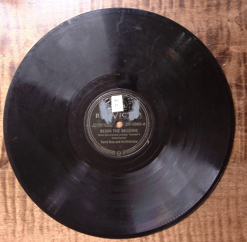 DAVID ROSE BEGIN THE BEGUINE / LOVE FOR SALE RCA VICTOR RECORDS 78 RPM 205 Foto 2 de 3