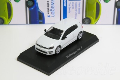 Kyosho 1/64 Volkswagen Golf R white Volkswagen Minicar Collection2