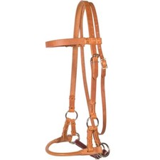 Schneiders Rolled Nose Leather Side Pull | Bitless Training Aid