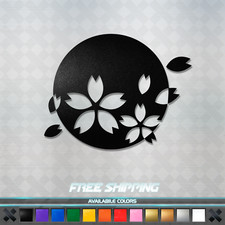 Rising Sun Cherry Blossom Vinyl Decal Sticker - Jdm Car Window Japan Sakura