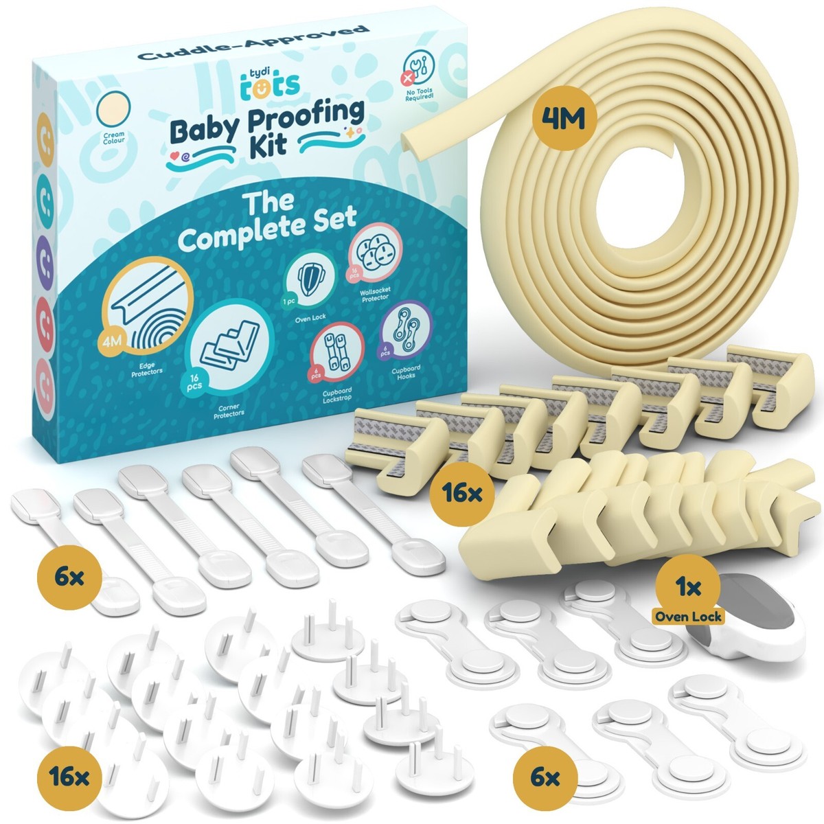 Baby Proof Kit Edge Protector Set Child Safety Corner Locks Socket