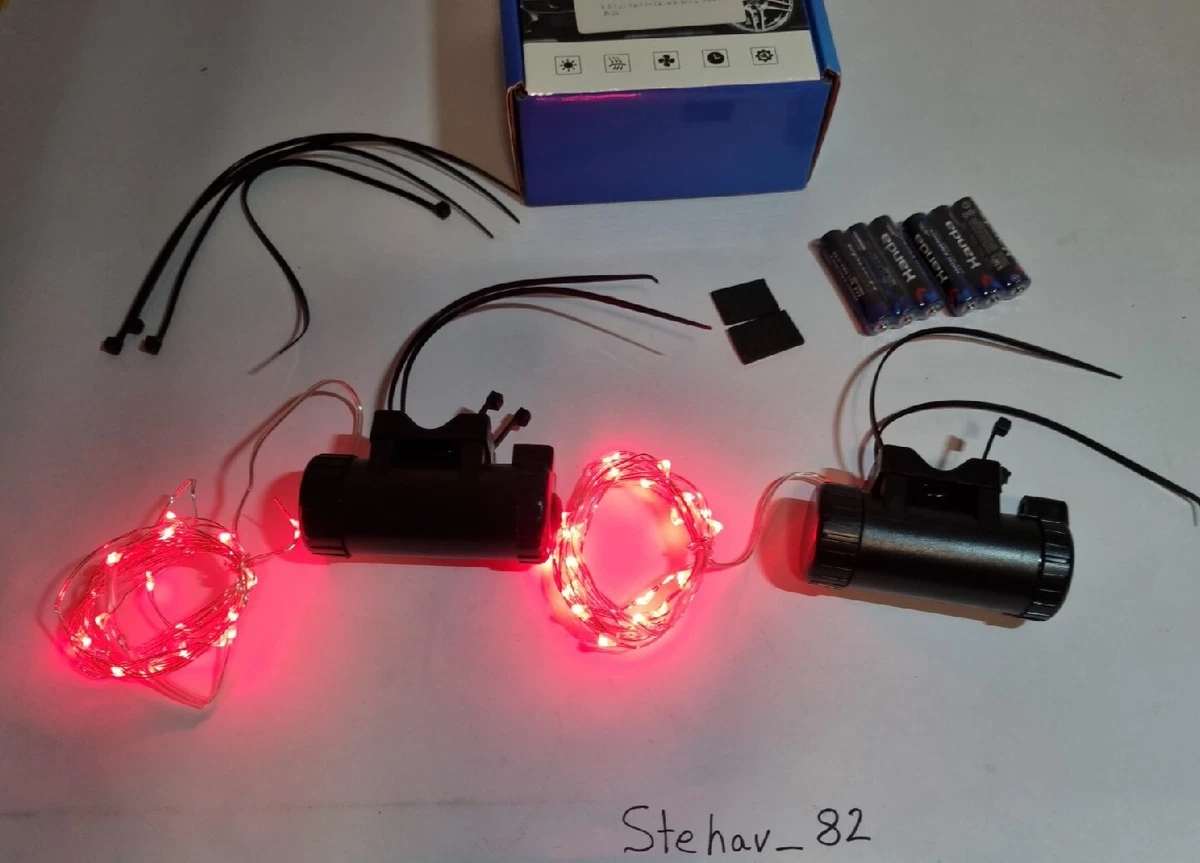 Car LED Lights Interior Battery Powered Red