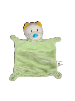 NICOTOY SIMBA Katze Kätzchen Cat grün blau Schmusetuch Schnuffeltuch Kuscheltuch