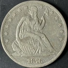 1876-S 50¢ Seated Liberty Half Dollar - Raw XF - See Pictures