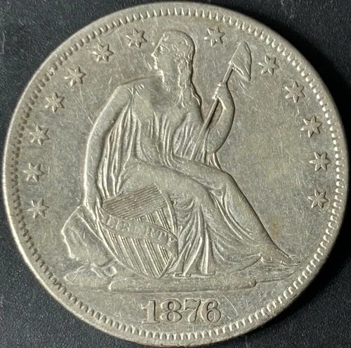 1876-S 50¢ Seated Liberty Half Dollar - Raw XF - See Pictures