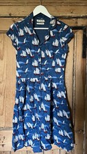 SEASALT, Lottie Dress, Size 10, Sailing Boats, Vintage Style Dress, Cotton 