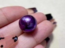 Huge 16mm natural south sea genuine purple lavender round loose pearl undrilled