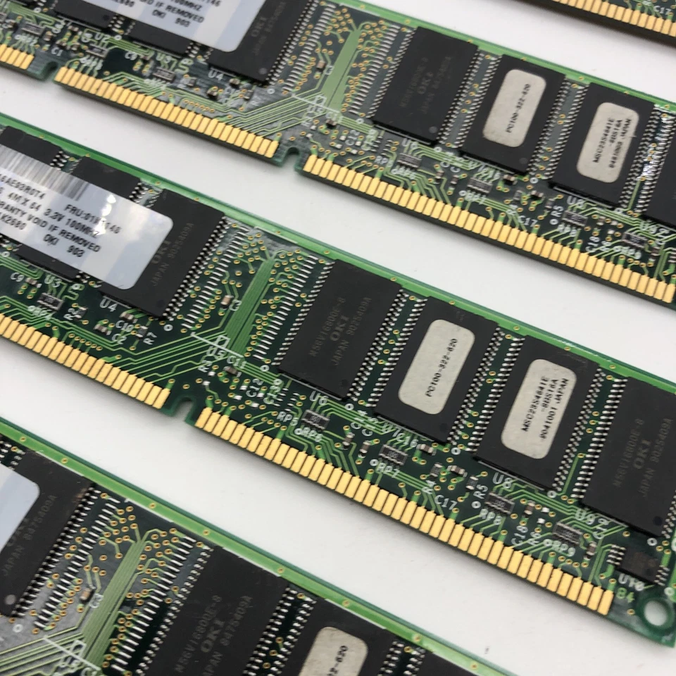 128MB IBM Fru 01K1146 (4) pcs 32MB 168Pin SDRAM DIMM PC100 Memory PC-100 IBM - Image 3 of 4