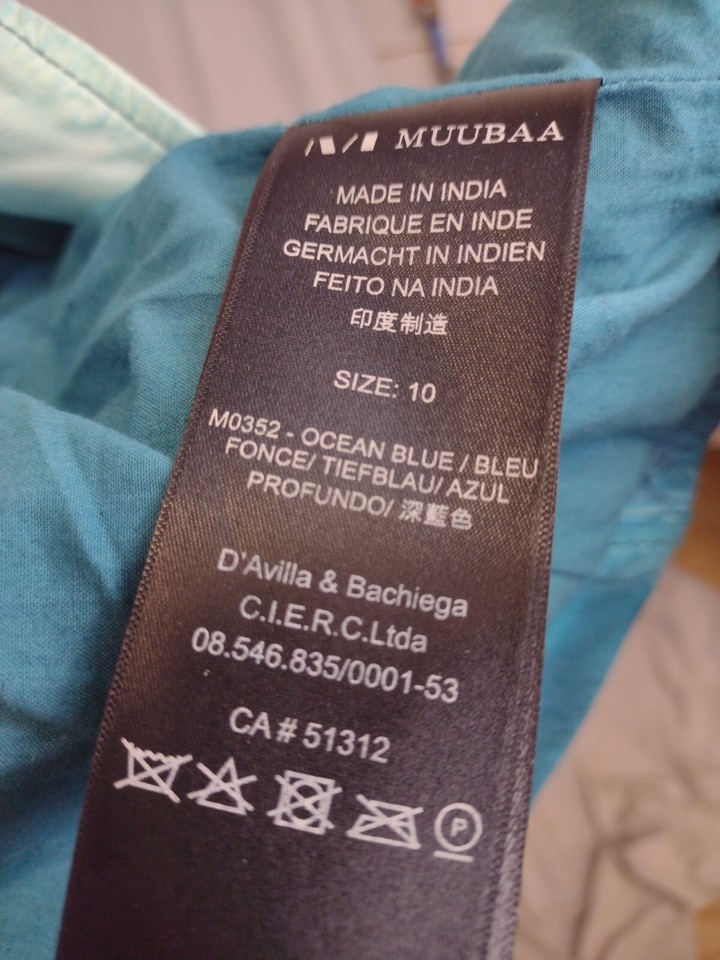 Muubaa W XSS Fornas Dip Dyed Ombre Leather Biker Jacket Ocean Blue