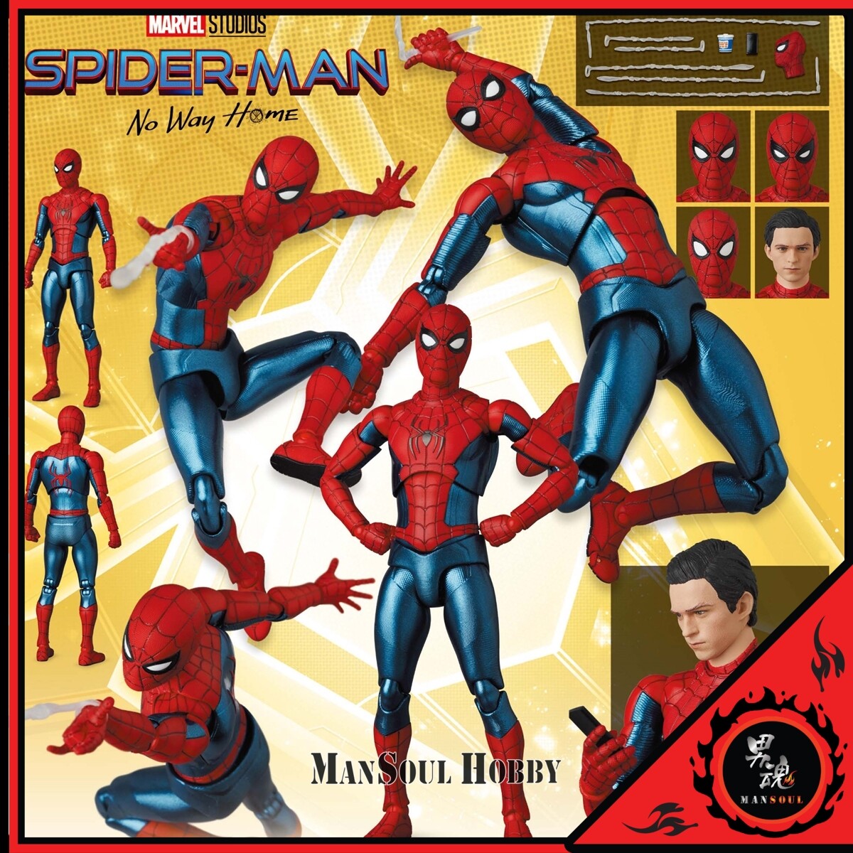 アメコミ MAFEX/ Spider-Man No Way  NEW AUTHENTIC MAFEX No.262 Spider-Man No Way Home New Red