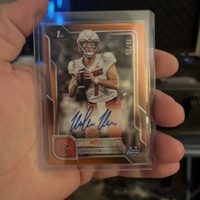 2025 Bowman Chrome U  Miller Moss Orange On Card Auto 16/25