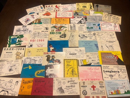 Lot Of 50 QSL Ham Radio Cards
