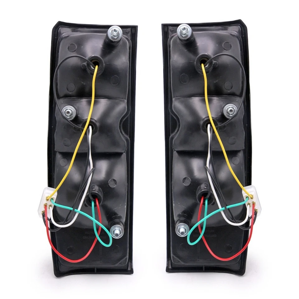 Par de luces traseras FIT para camioneta Toyota Hilux RN30 RN40 1979-1983 marco negro Foto 2 de 4