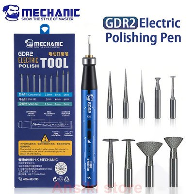 GDR2 Electric Polishing Pen 9Pcs Diamond Grinding Heads for IC Chip Grinding PCB