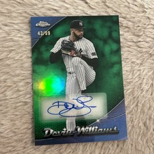 2025 Topps Chrome Update Devin Williams Chromeography Green Refractor AU /99 SP