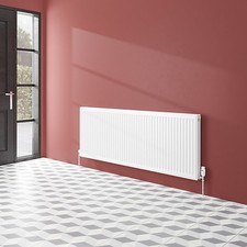 Flomasta Type21 Double Panel Radiator White 1400x600mm Heating Convector Steel