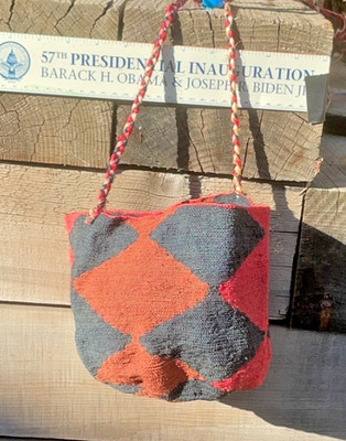 Shigra Bag, Straw,  Agave Fiber Woven Tribal, Ecuador
