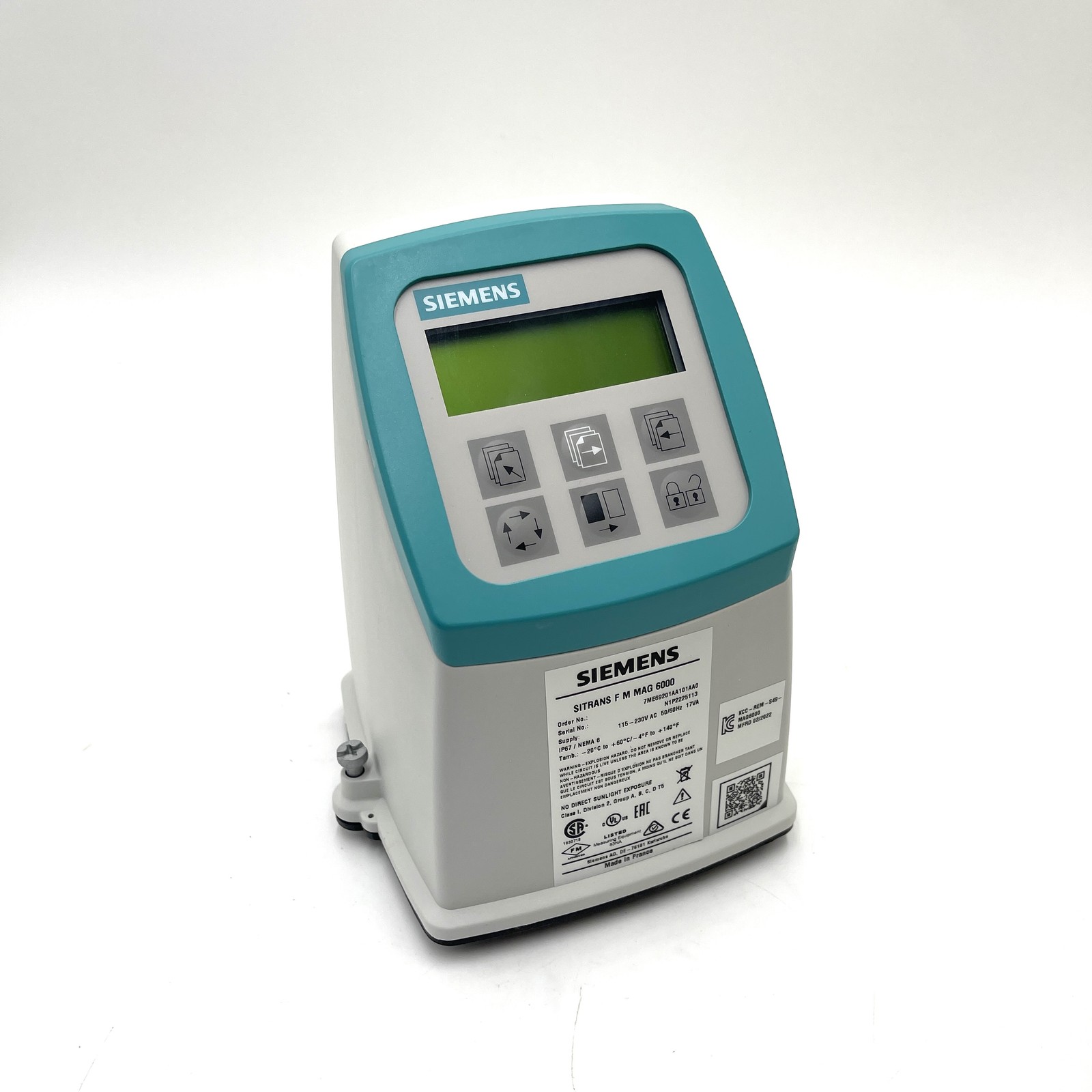 Flow Transmitter 7ME6920-1AA10-1AA0 Siemens MAG 6000 IP67 Plastic 230V Sitrans 7